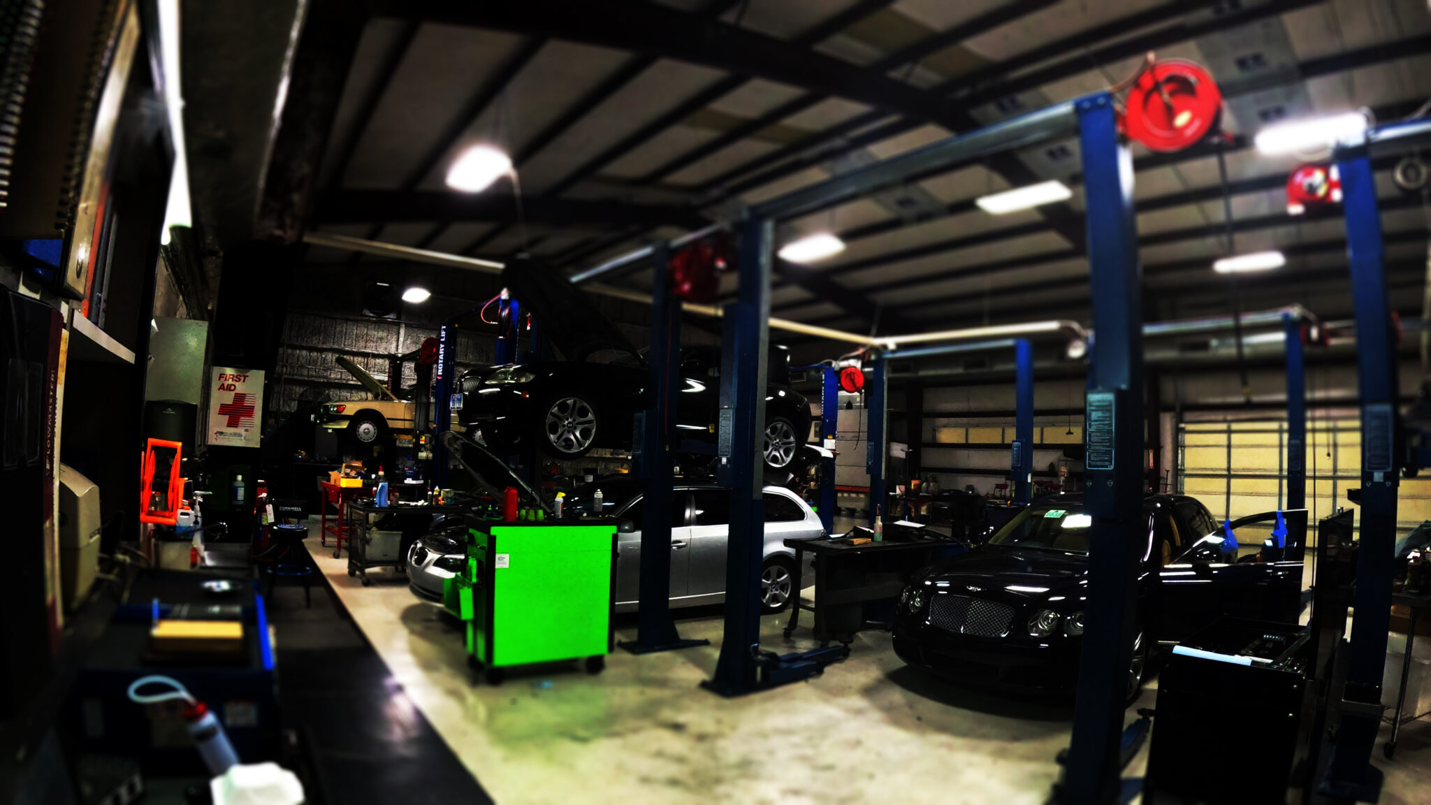 Lone Star Bavarian Lifts in Garage area